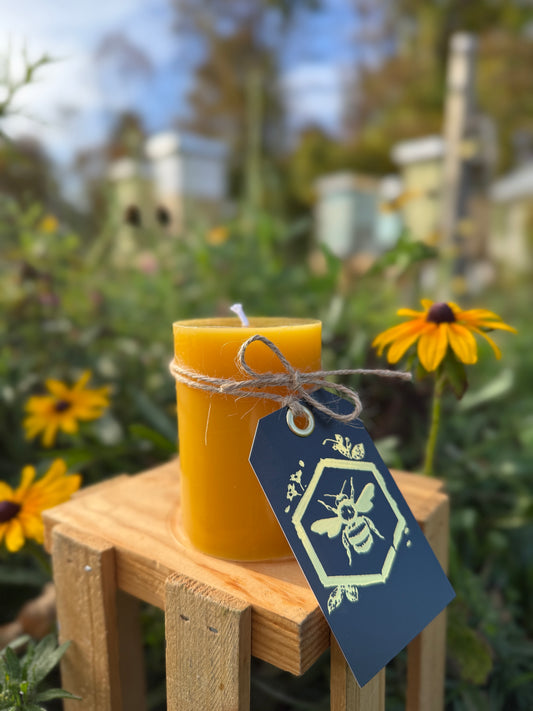 Pure Beeswax Candle (Cylinder)