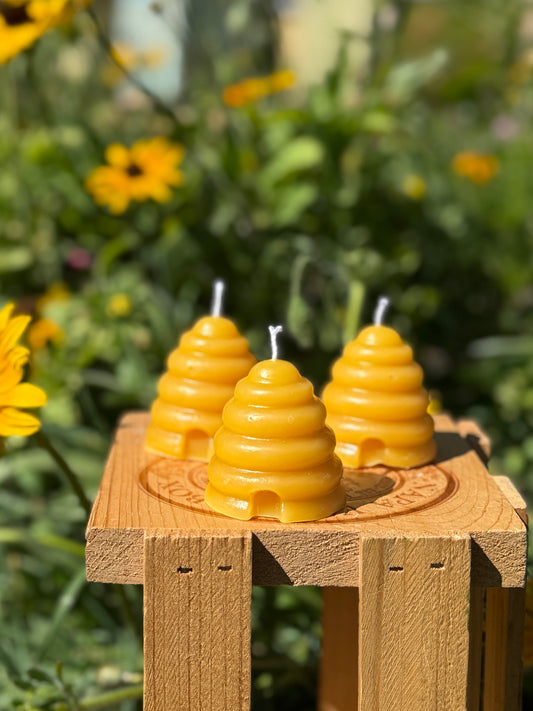 Pure Beeswax Candle (Beehives)